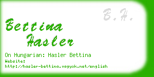 bettina hasler business card